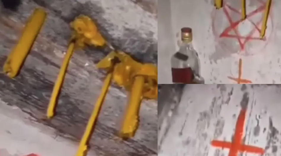 (UZNEMIRUJUĆI VIDEO) SATANISTIČKI OBRED U CRNOJ GORI Dramatični prizori: Krstovi naopačke, pentagrami i jeziva zakletva Satani