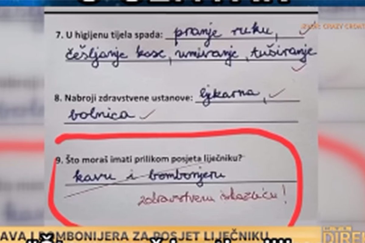(VIDEO) ODGOVOR MALIŠANA NA KONTROLNOM POSTAO HIT Šta moraš imati prilikom posjete ljekaru