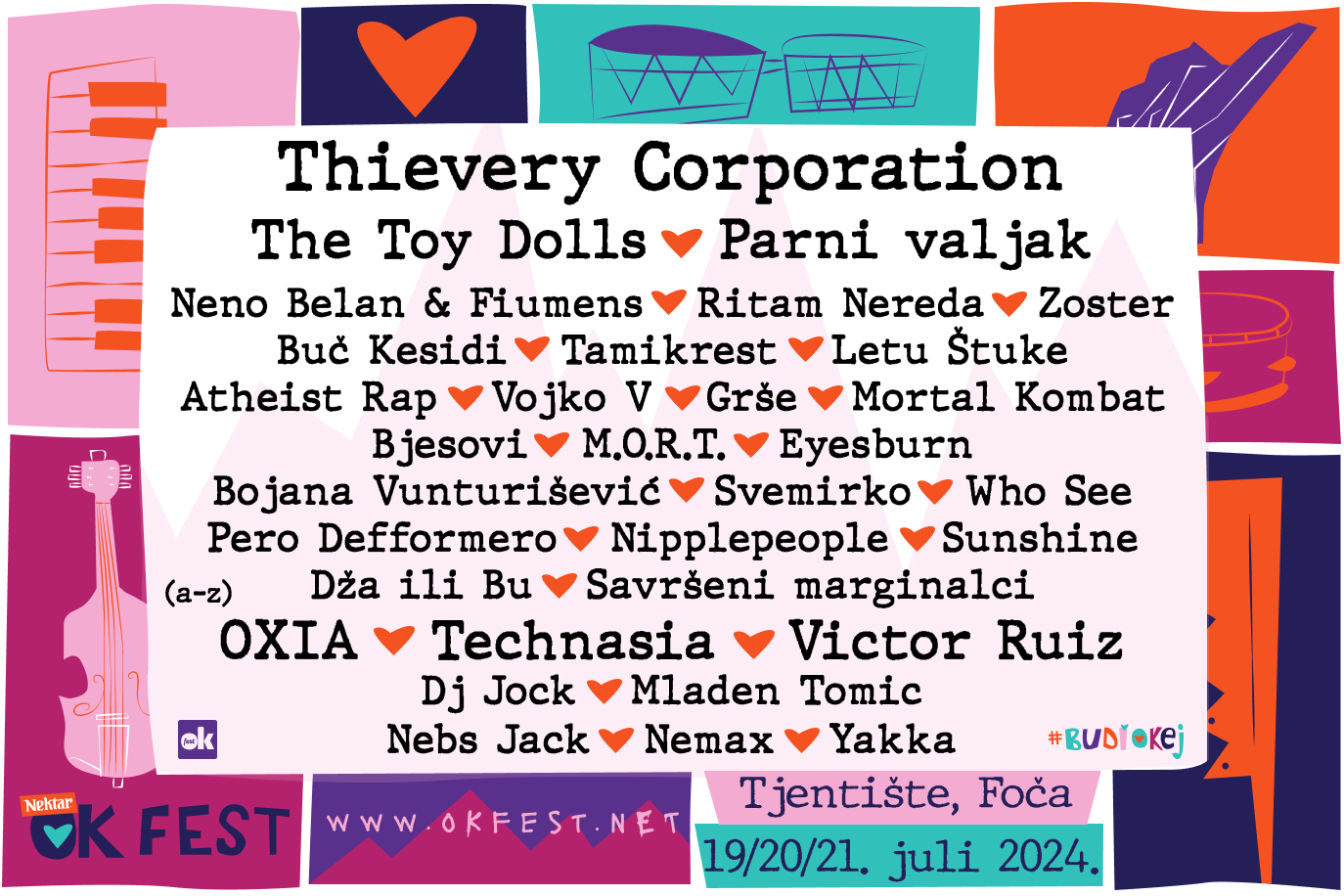 VRHUNSKA ZABAVA NA TJENTIŠTU Objavljen finalni lineup Nektar OK Festa 2024