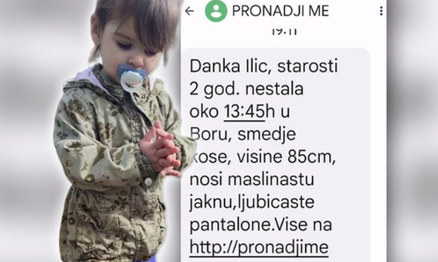 CIJELA DRŽAVA NA NOGAMA Pokrenut sistem “Pronađi me” zbog nestanka dvogodišnje djevojčice