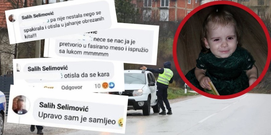 (FOTO) "UPRAVO SAM JE SAMLJEO I PRETVORIO U FAŠIRANO MESO" Zlotvor iz Zenice zgrozio javnost zbog komentara o maloj Danki