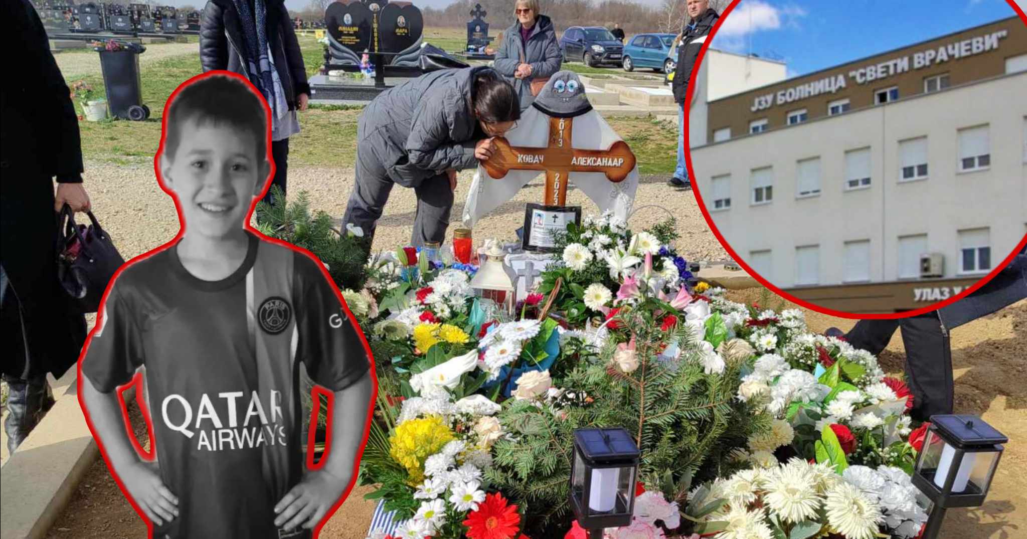 (FOTO) POLA GODINE OD SMRTI DJEČAKA ALEKSANDRA KOVAČA! Potresna scena na groblju: Bijelo kuče sklupčano na humci - Kao da zna da tu leži dijete