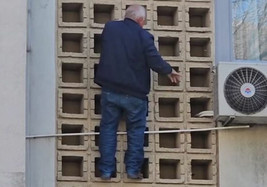 (VIDEO) DEDA SPAJDERMEN Snimak penzionera koji se spušta niz zgradu sa 3. sprata postao viralan