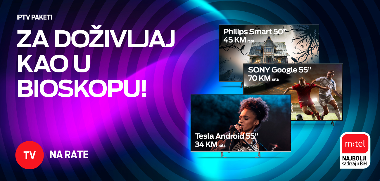Za doživljaj kao u bioskopu – m:tel TV paketi