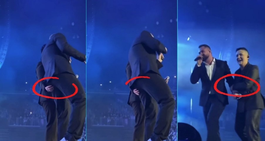 (VIDEO) MARIJA ŠERIFOVIĆ UHVATILA KOLEGU ZA ZADNJICU Isplivao šokantan snimak sa koncerta