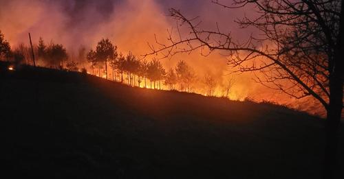 (VIDEO) POŽAR U TESLIĆU POD KONTROLOM Plamen dostizao visinu do 10 metara
