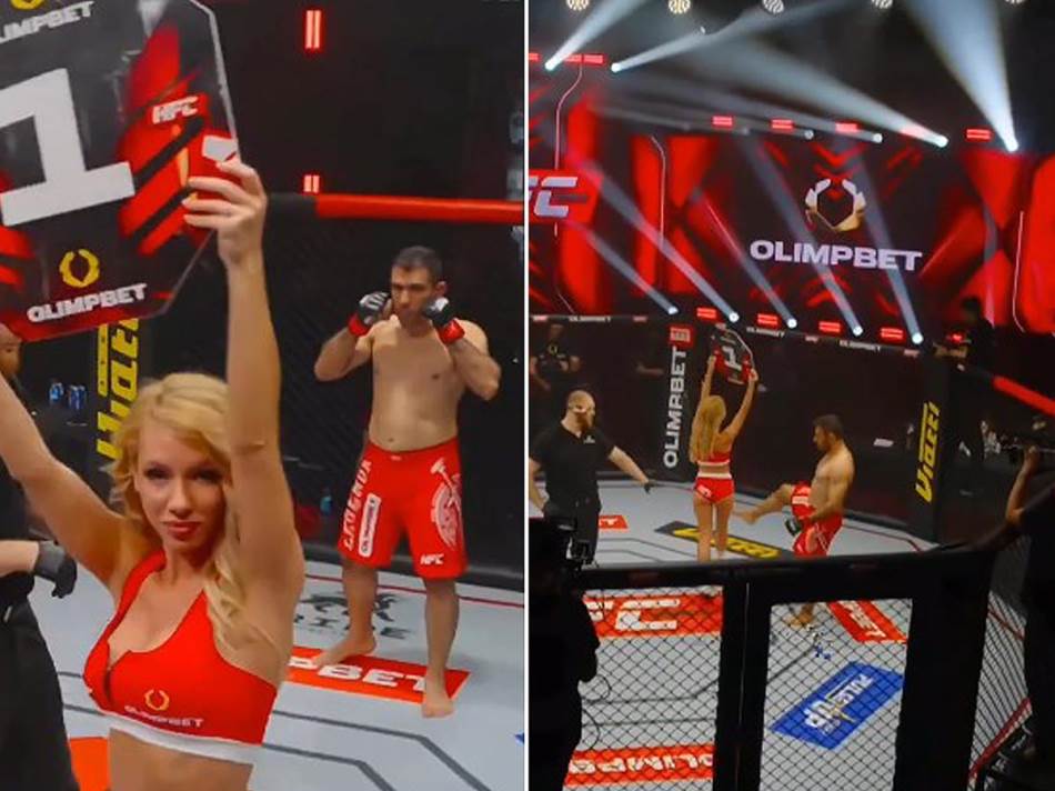 (VIDEO) SKANDALOZAN POTEZ MMA borac šutnuo djevojku u zadnjicu u ringu, pa odmah dobio suspenziju