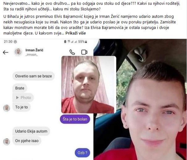 PRODUŽEN PRITVOR UBICI IZ BIHAĆA Usmrtio poznanika, pa se pohvalio na društvenim mrežama