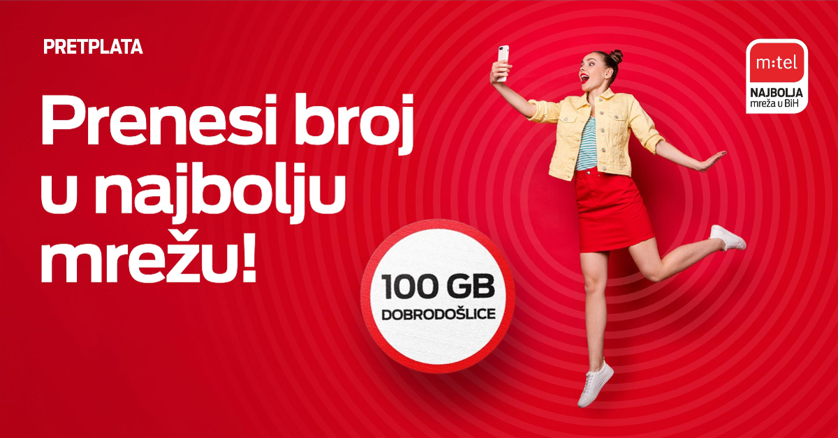 (FOTO) Prenesi broj u m:tel i uzmi 100 GB bonusa!