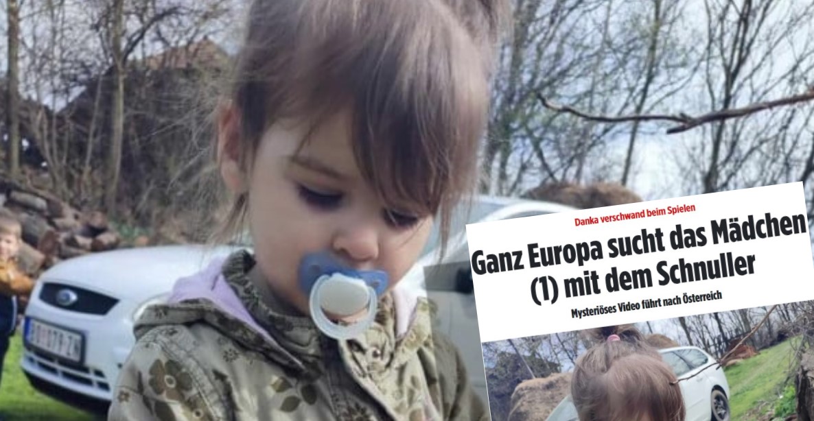SVJETSKI MEDIJI IZVJEŠTAVAJU O NESTANKU MALE DANKE Cijela Evropa traži djevojčicu sa dudom: Njemački "Bild" o misterioznom slučaju
