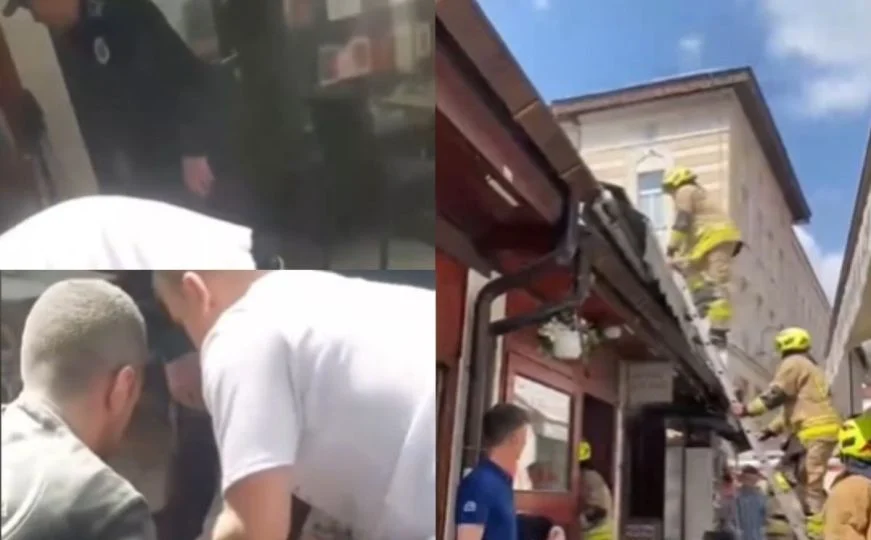 POŽAR U SARAJEVU Zapalila se radnja brze hrane, vatru gasio i policajac