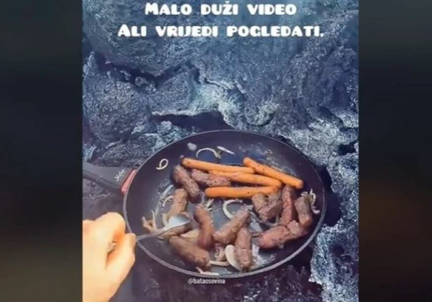 (VIDEO) OVAKO NEŠTO SE VIĐA SAMO JEDNOM Balkanci pekli roštilj dok je vulkan izbijao lavu: "Ništa neuobičajeno"