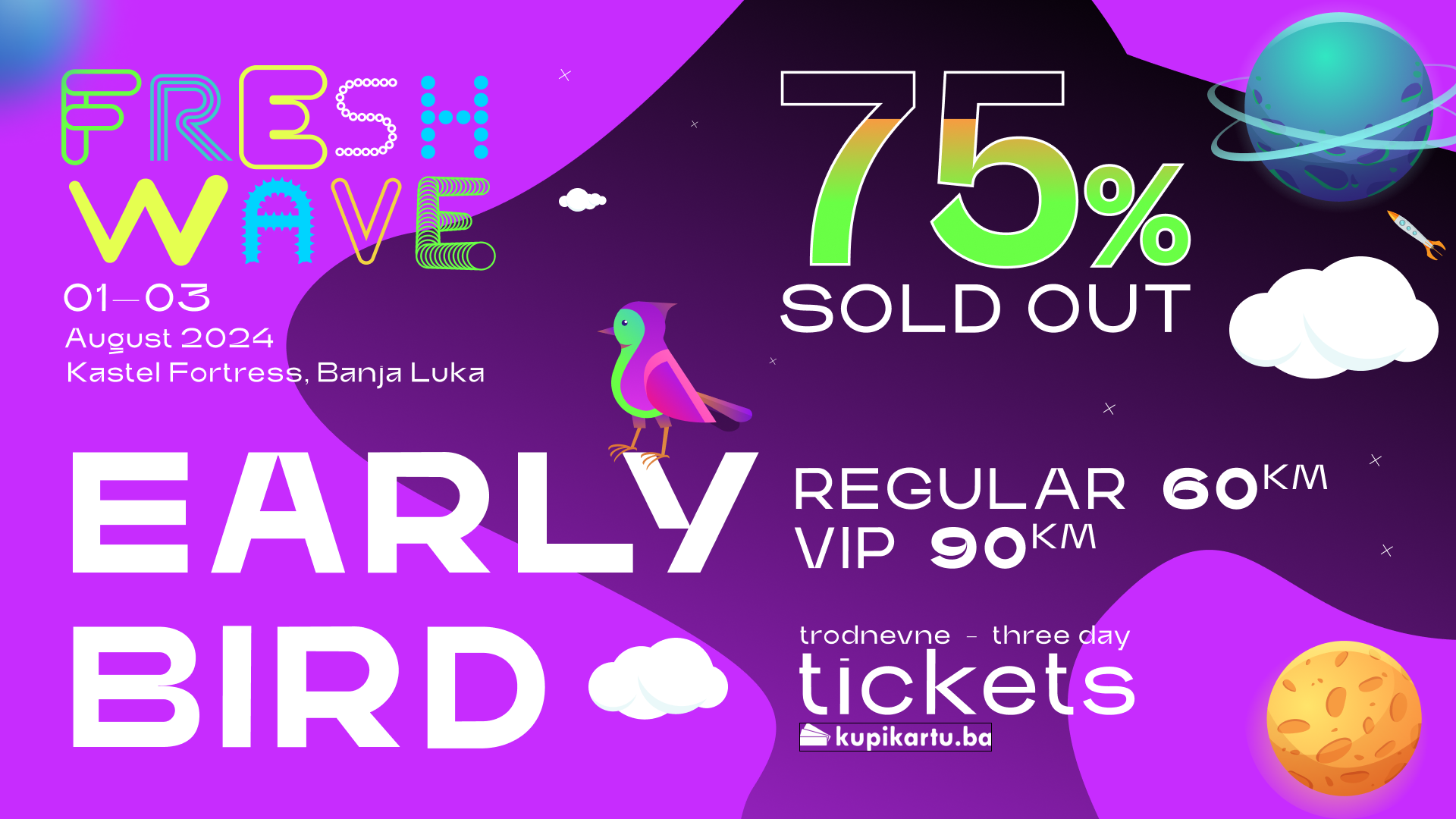 Freshwave2024 Early Bird: 75% ulaznica rasprodato!