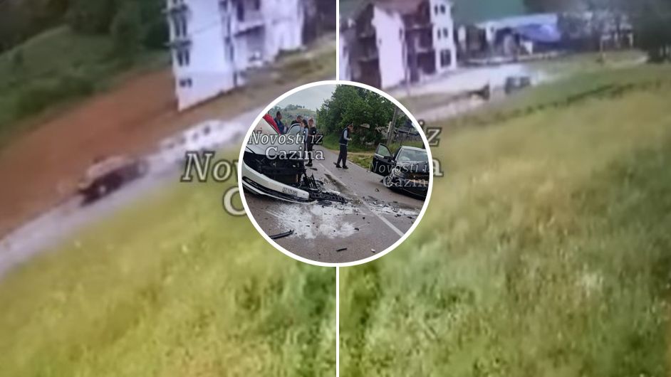 (UZNEMIRUJUĆI VIDEO) OBJAVLJEN SNIMAK TEŠKE SAOBRAĆAJKE KOD CAZINA U sudaru povrijeđeno nekoliko osoba