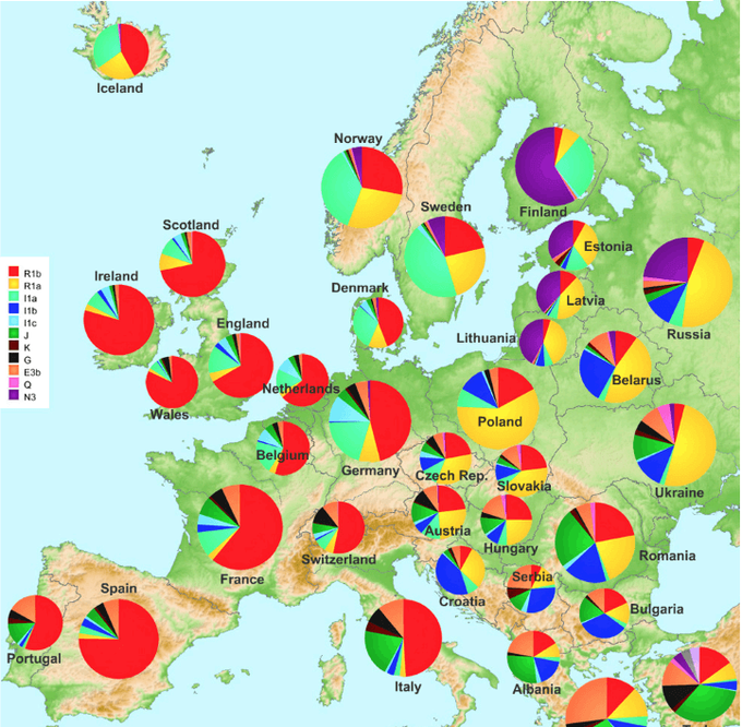 (FOTO) MAPA KOJA ĆE VAS SIGURNO ŠOKIRATI Evo sa kojim narodima Srbi dijele najviše genetskog materijala