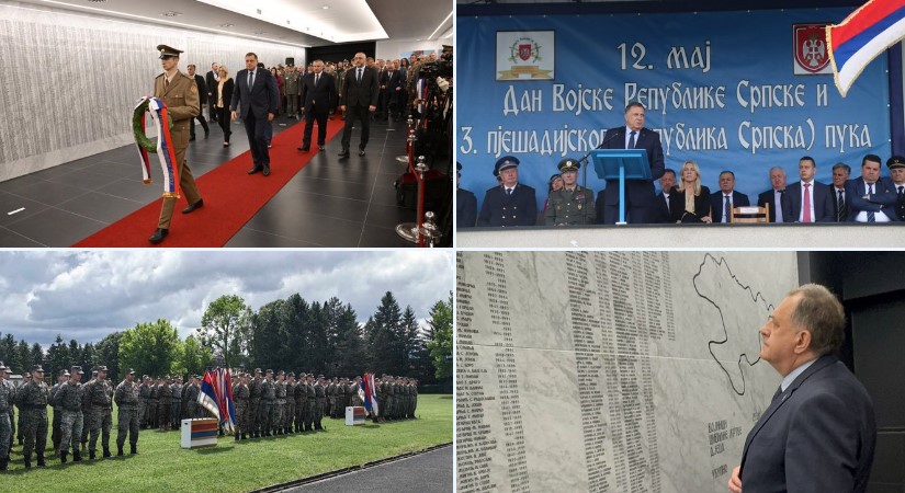 OBILJEŽENA 32. GODIŠNJICA FORMIRANJA VRS Svečani defile i polaganje vijenaca povodom Dana Vojske Republike Srpske