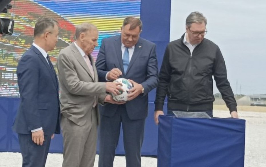 POLOŽEN KAMEN TEMELJAC ZA NACIONALNI STADION Dodik: Srpska je uvijek ponosna kada Srbija gradi, to doživljavamo kao naše