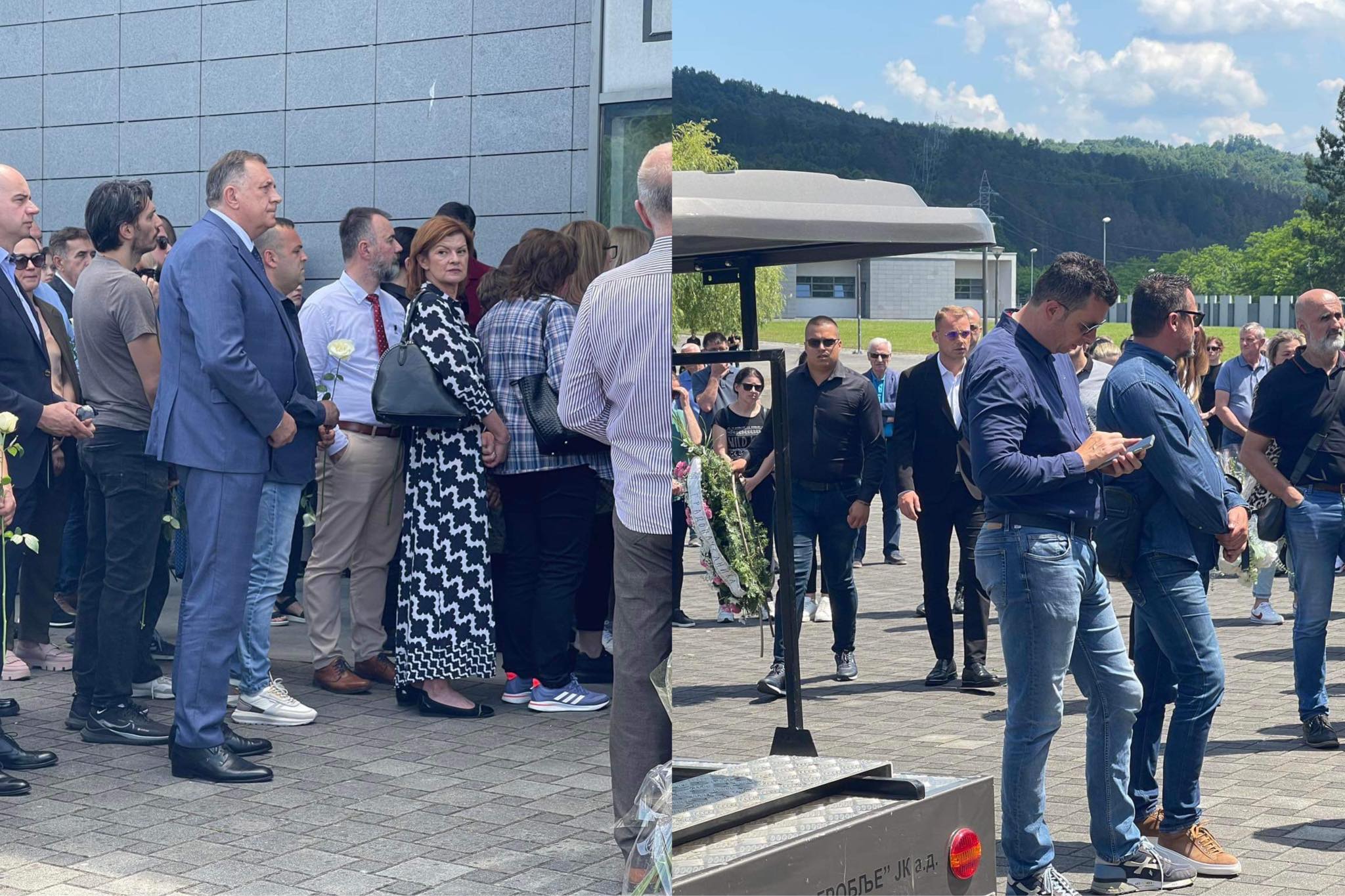 (FOTO) POSLJEDNJE ZBOGOM Dodik i Stanivuković na sahrani Katarine Trivić
