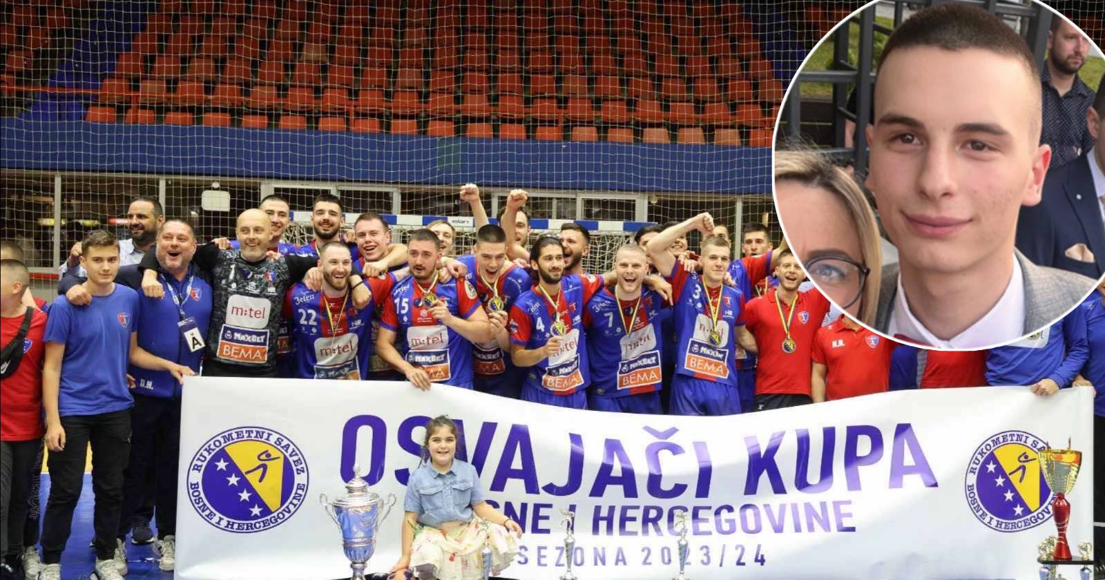 "SERGEJ, UZ TEBE SMO!" Rukometaši Borca trofej Kupa BiH posvetili mladom Banjalučaninu i pozvali sugrađane da učestvuju u humanitarnoj akciji