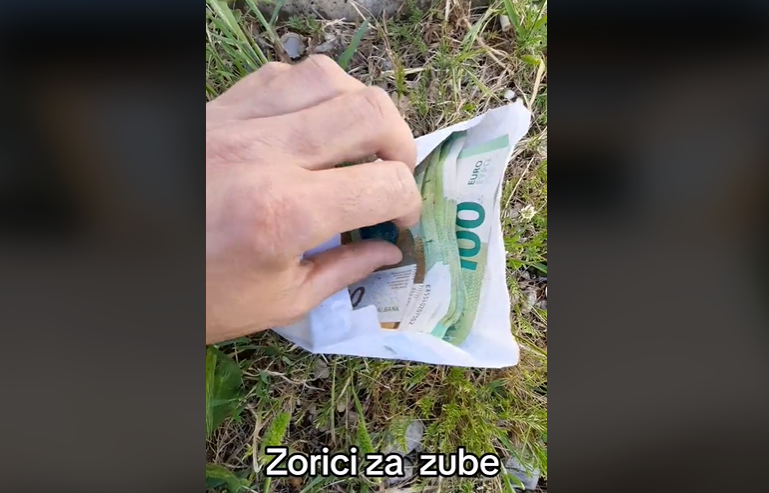 (VIDEO) "ZORICI ZA ZUBE" Mladić iz Bara pronašao kovertu punu švajcarskih franaka: Videom u kojem traži vlasnika oduševio region