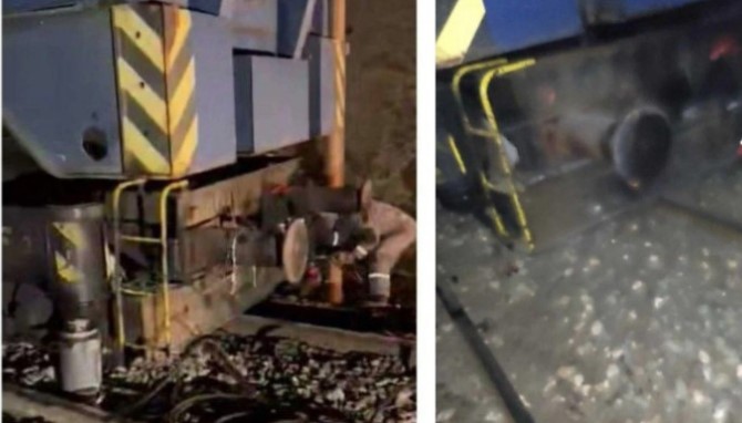 TRAGEDIJA IZBJEGNUTA ZA DLAKU Teretni voz iskočio iz šina na mostu kod Konjica