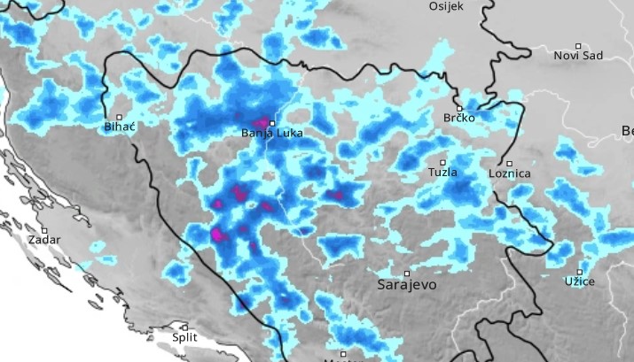 PROMJENA VREMENA Upaljeni metealarmi i najavljeni jaki pljuskovi u ovom dijelu BiH