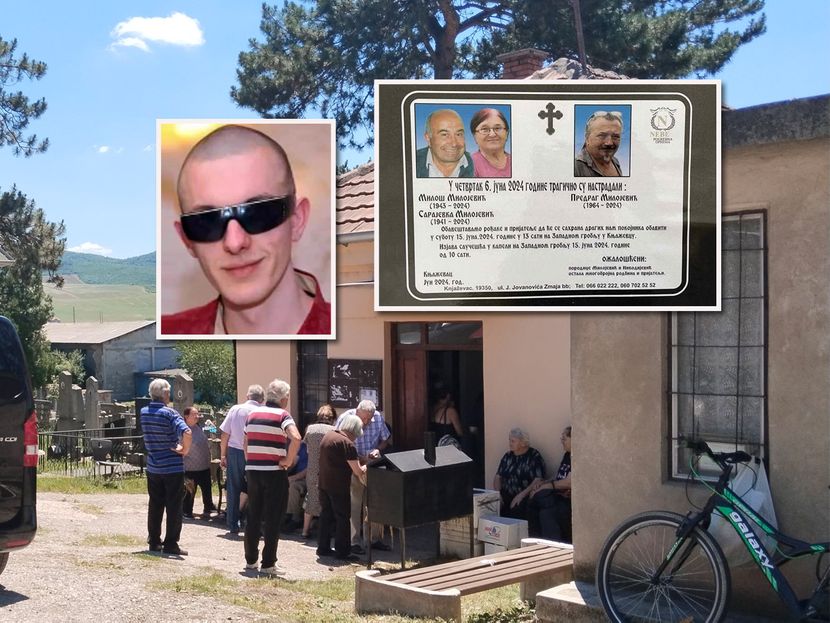 TVRDIO DA SE NE SJEĆA ZLOČINA Sahranjeno troje Milojevića koje je Aleksa (22) mučki ubio prije devet dana
