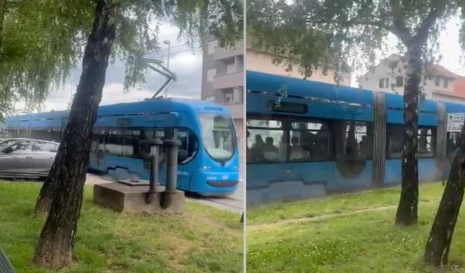 (VIDEO) DRAMA U KOMŠILUKU U Zagrebu tramvaj pri velikoj brzini naletio na betonski blok