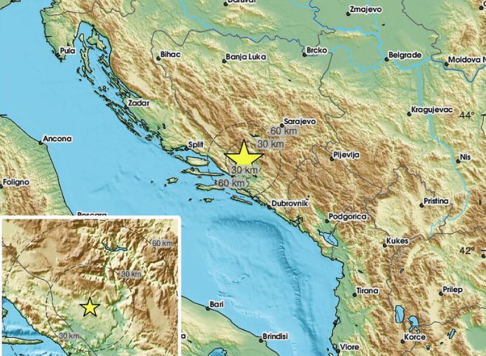 PONOVO SE TRESLA HERCEGOVINA Još jedan zemljotres u blizini Širokog Brijega