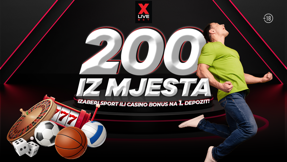 Kreiraj XliveBet nalog i preuzmi Sport ili Casino bonus!