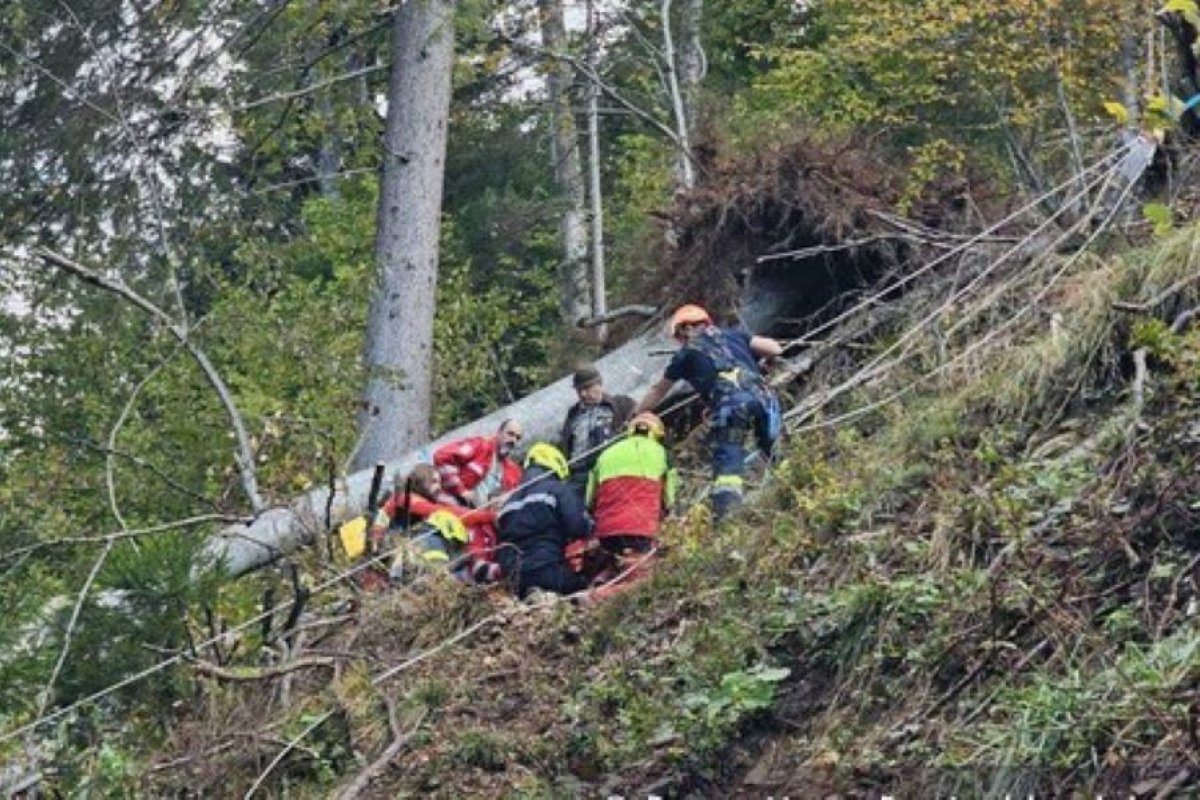 KOMAD DRVETA PAO NA NJEGA Radnik sa Balkana teško povrijeđen, helikopterom prebačen u bolnicu