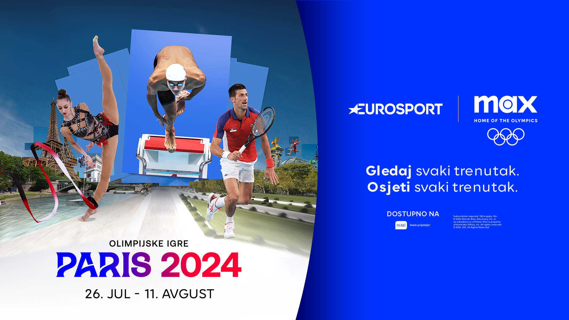 Gledajte Olimpijske igre i u pokretu: Aktivirajte Max platformu putem m:tel-a