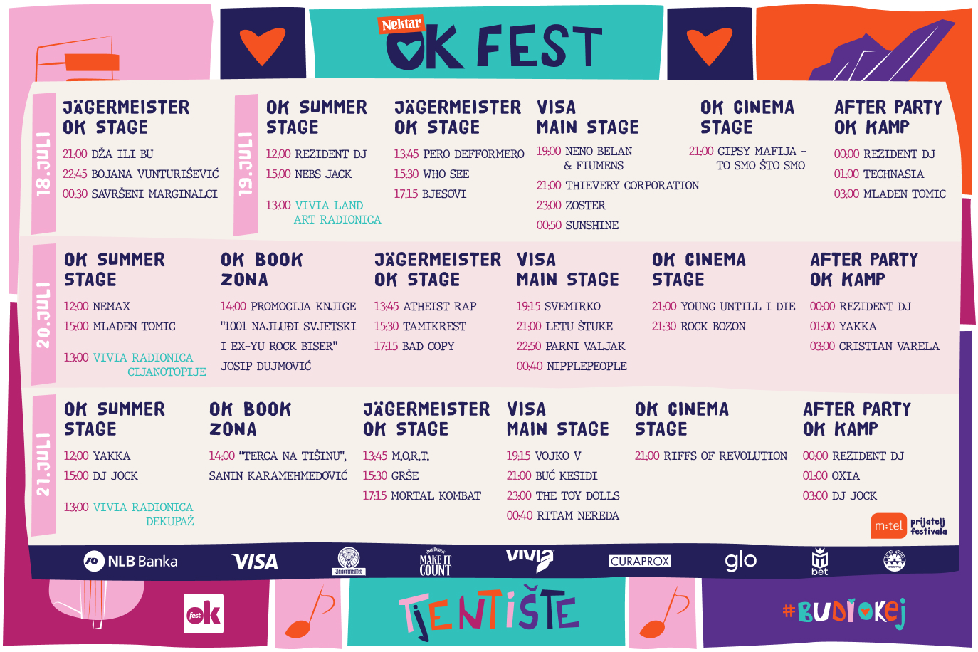 TRI DANA VRHUNSKE ZABAVE Donosimo program i satnice desetog po redu Nektar OK Festa