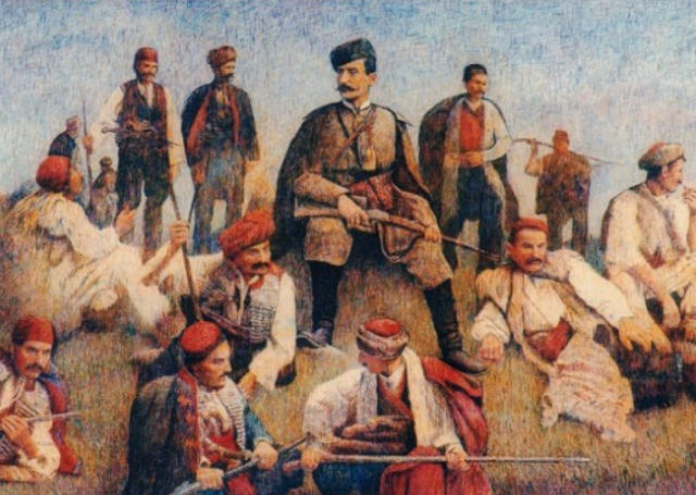 UMJETNIČKO DJELO ŠPIRE BOCARIĆA Predstavljanje slike "Ustanak Petra Mrkonjića" u Narodnom muzeju Srbije