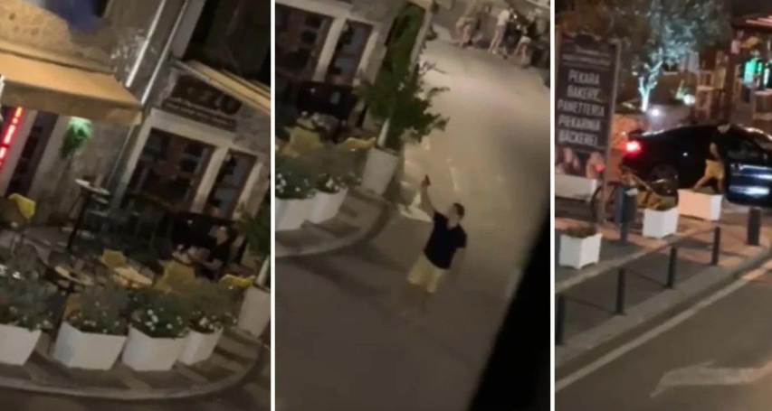 (VIDEO) ŠOKANTAN SLUČAJ NA MURTERU Hodao ulicom i pucao iz pištolja u vazduh, ljudi bježali u panici