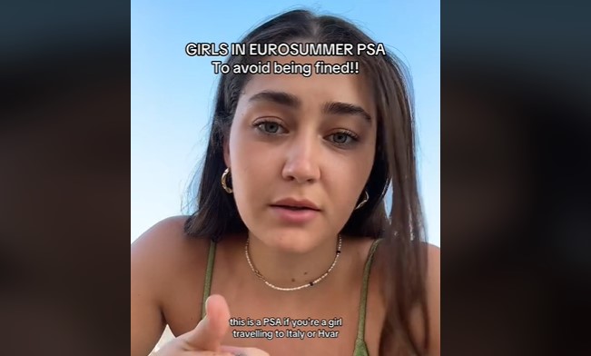 (VIDEO) DEBELO PLATILA Djevojka u Hrvatskoj zbog bikinija dobila kaznu od 1.400 KM