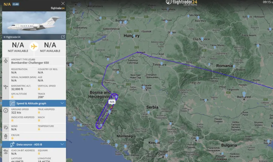 (FOTO) AMERIČKI ŠPIJUNSKI AVION "Artemis" kruži iznad teritorije BiH i oko granica Srbije