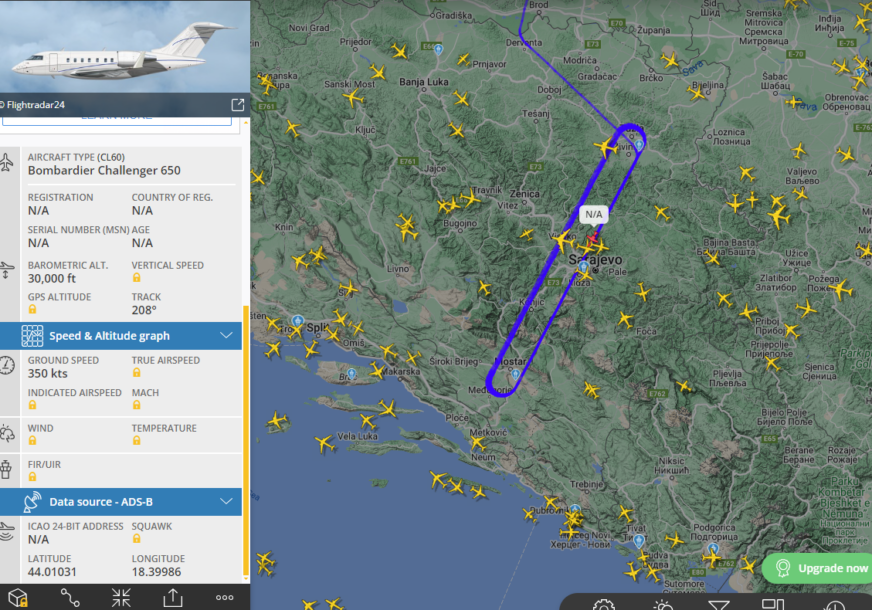 AMERIČKI ŠPIJUNSKI AVION LETI IZNAD BiH Ovo je drugi put da je viđen u posljednjih 8 dana