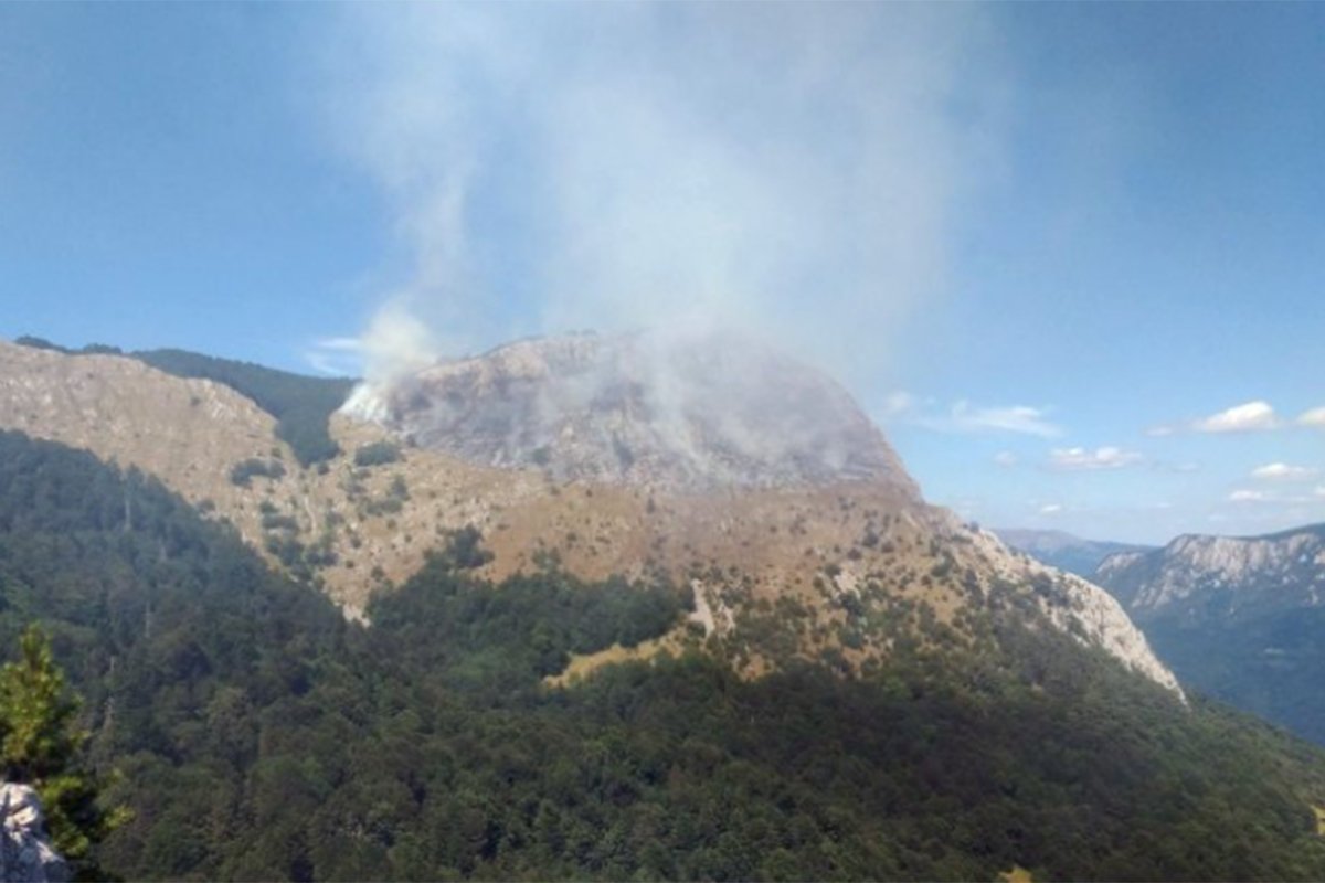 VATROGASCI NA TERENU Požar na Zelengori i dalje aktivan