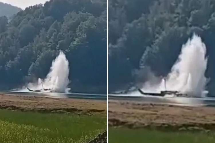 SRUŠIO SE HELIKOPTER U JABLANIČKO JEZERO Poznato u kakvom je stanju četvoročlana posada