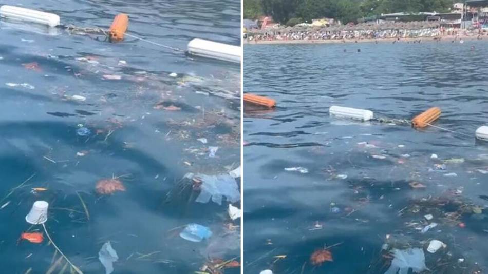 (VIDEO) "NIKAD NEĆU ZABORAVITI ULOŽAK NA MOJOJ GLAVI" Turisti bijesni zbog prizora u Budvi, smeće pluta morem