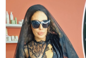 (FOTO) CRNI VEO I PROVIDNA ČIPKA Ana Nikolić šokirala svojim izgledom