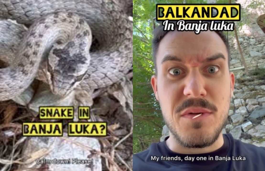 (VIDEO) POZNATI JUTJUBER POSJETIO BANJALUKU, PA NALETIO NA ZMIJU Miloš podijelio jeziv snimak, zabrinuo građane