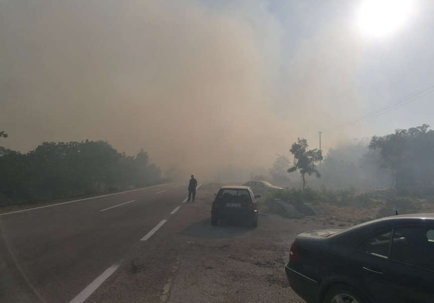 “SITUACIJA JE TEŠKA” Vatrogasci se bore sa požarima u Hercegovini, vjetar otežava gašenje