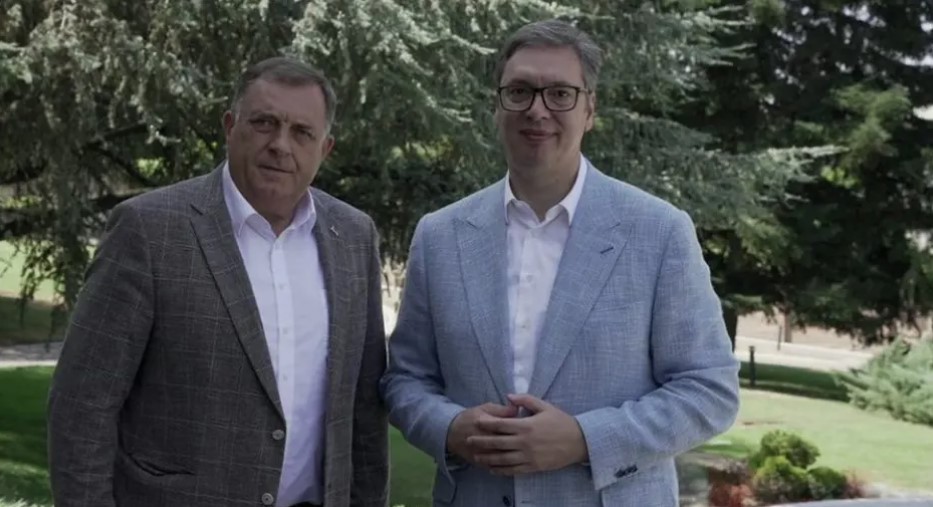 (FOTO) DODIK NAKON SASTANKA SA VUČIĆEM I DAČIĆEM Dobar i sveobuhvatan razgovor o saradnji Srpske i Srbije