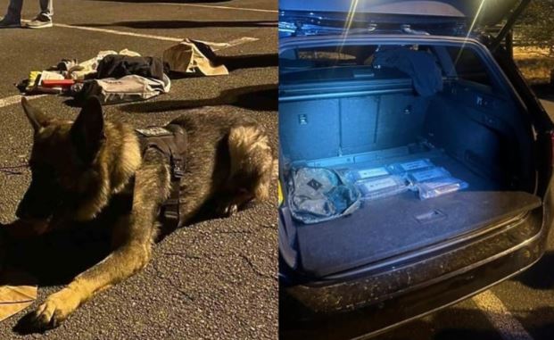 RAZOTKRILI GA PSI Državljaninu BiH u Rijeci pronašli 5 kilograma kokaina u gepeku