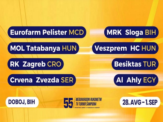 SPORTSKA POSLASTICA U DOBOJU Večeras počinje Međunarodni rukometni TV turnir šampiona
