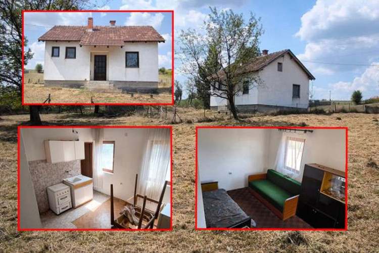 KOMPLETNO IMANJE PRODAJE ZA SKORO 35.000 KM U dvorištu voćke i bunar, teče i izvorska voda