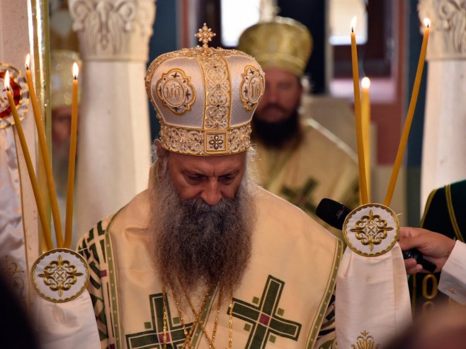 POGLAVAR SPC U CRNOJ GORI Patrijarh Porfirije služio liturgiju u obnovljenoj crkvi Svetog Nikole u Kotoru