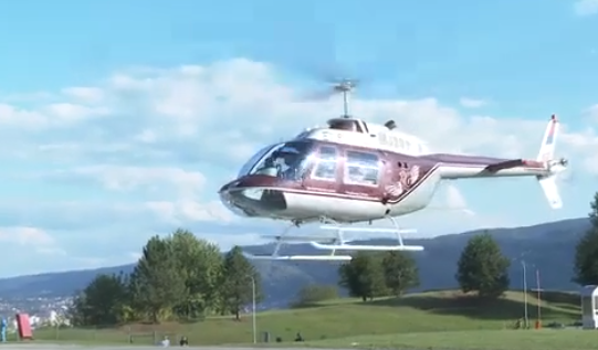 HELIKOPTERSKI SERVIS SRPSKE NA DJELU Hitan transport pacijenta iz Trebinja u UKC